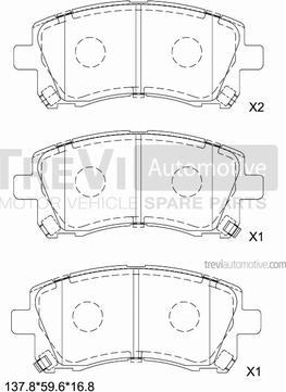 Trevi Automotive PF1068 - Kit de plaquettes de frein, frein à disque cwaw.fr