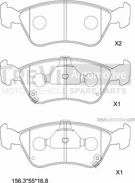 Trevi Automotive PF1063 - Kit de plaquettes de frein, frein à disque cwaw.fr