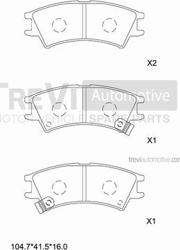 Trevi Automotive PF1067 - Kit de plaquettes de frein, frein à disque cwaw.fr