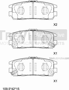 Trevi Automotive PF1005 - Kit de plaquettes de frein, frein à disque cwaw.fr