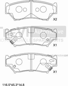 Trevi Automotive PF1006 - Kit de plaquettes de frein, frein à disque cwaw.fr