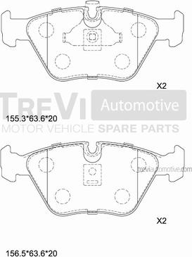 Trevi Automotive PF1019 - Kit de plaquettes de frein, frein à disque cwaw.fr