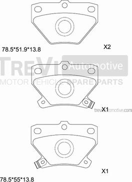 Trevi Automotive PF1084 - Kit de plaquettes de frein, frein à disque cwaw.fr