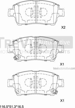 Trevi Automotive PF1081 - Kit de plaquettes de frein, frein à disque cwaw.fr