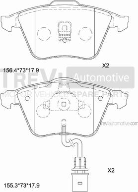 Trevi Automotive PF1087 - Kit de plaquettes de frein, frein à disque cwaw.fr