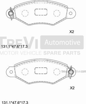 Trevi Automotive PF1039 - Kit de plaquettes de frein, frein à disque cwaw.fr