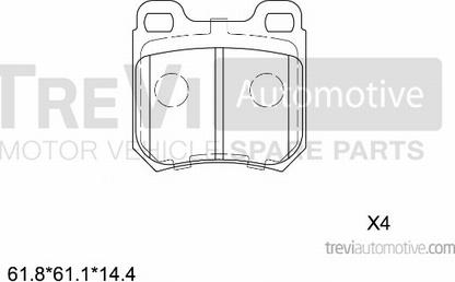 Trevi Automotive PF1036 - Kit de plaquettes de frein, frein à disque cwaw.fr