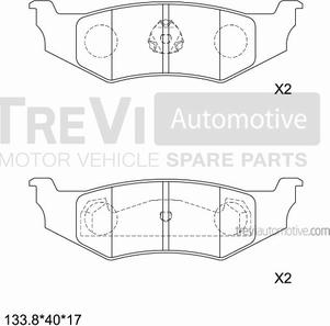 Trevi Automotive PF1030 - Kit de plaquettes de frein, frein à disque cwaw.fr