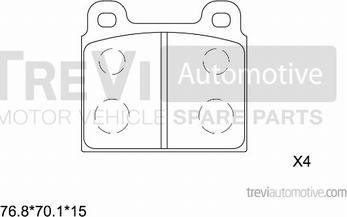 Trevi Automotive PF1031 - Kit de plaquettes de frein, frein à disque cwaw.fr