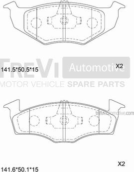 Trevi Automotive PF1032 - Kit de plaquettes de frein, frein à disque cwaw.fr