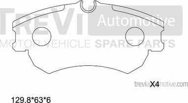 Trevi Automotive PF1037 - Kit de plaquettes de frein, frein à disque cwaw.fr