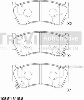 Trevi Automotive PF1024 - Kit de plaquettes de frein, frein à disque cwaw.fr