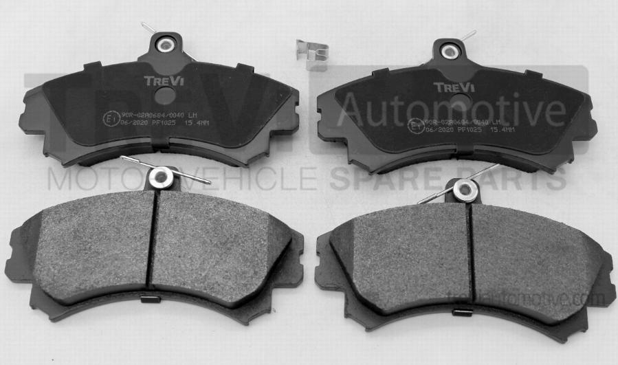 Trevi Automotive PF1025 - Kit de plaquettes de frein, frein à disque cwaw.fr