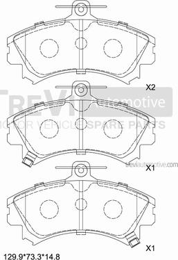 Trevi Automotive PF1025 - Kit de plaquettes de frein, frein à disque cwaw.fr