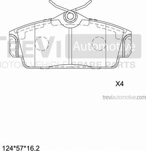 Trevi Automotive PF1028 - Kit de plaquettes de frein, frein à disque cwaw.fr