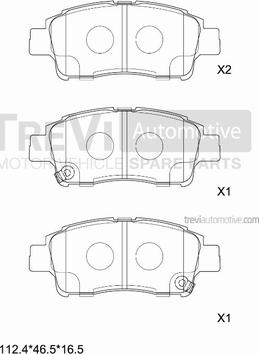 Trevi Automotive PF1074 - Kit de plaquettes de frein, frein à disque cwaw.fr