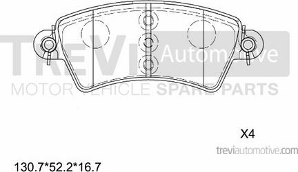 Trevi Automotive PF1075 - Kit de plaquettes de frein, frein à disque cwaw.fr