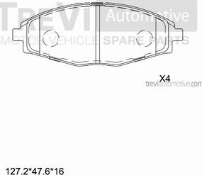 Trevi Automotive PF1071 - Kit de plaquettes de frein, frein à disque cwaw.fr