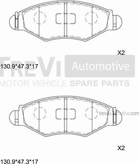 Trevi Automotive PF1077 - Kit de plaquettes de frein, frein à disque cwaw.fr