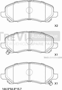 Trevi Automotive PF1194 - Kit de plaquettes de frein, frein à disque cwaw.fr