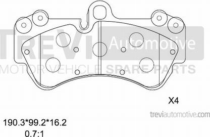 Trevi Automotive PF1195 - Kit de plaquettes de frein, frein à disque cwaw.fr