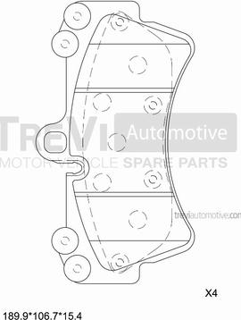 Trevi Automotive PF1196 - Kit de plaquettes de frein, frein à disque cwaw.fr