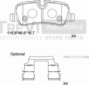 Trevi Automotive PF1190 - Kit de plaquettes de frein, frein à disque cwaw.fr