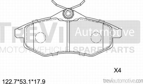 Trevi Automotive PF1159 - Kit de plaquettes de frein, frein à disque cwaw.fr