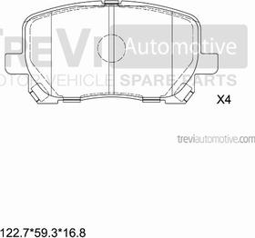 Trevi Automotive PF1151 - Kit de plaquettes de frein, frein à disque cwaw.fr