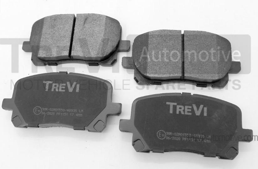 Trevi Automotive PF1151 - Kit de plaquettes de frein, frein à disque cwaw.fr