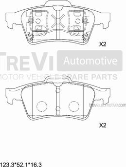 Trevi Automotive PF1158 - Kit de plaquettes de frein, frein à disque cwaw.fr