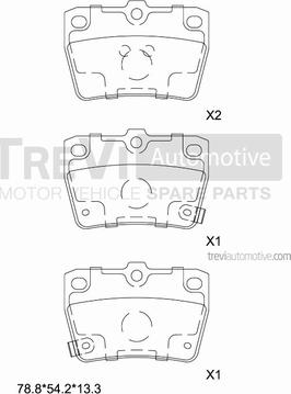 Trevi Automotive PF1153 - Kit de plaquettes de frein, frein à disque cwaw.fr