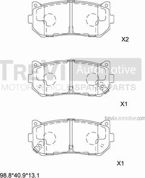 Trevi Automotive PF1169 - Kit de plaquettes de frein, frein à disque cwaw.fr