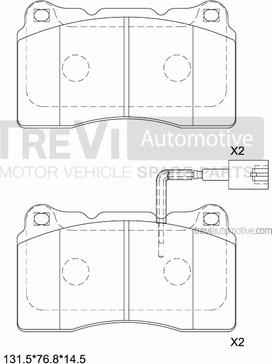 Trevi Automotive PF1162 - Kit de plaquettes de frein, frein à disque cwaw.fr