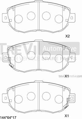 Trevi Automotive PF1167 - Kit de plaquettes de frein, frein à disque cwaw.fr