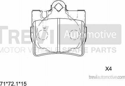 Trevi Automotive PF1103 - Kit de plaquettes de frein, frein à disque cwaw.fr