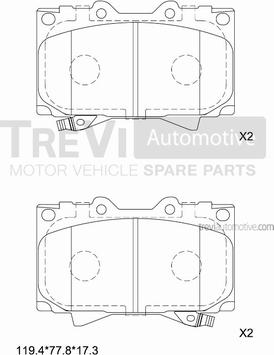 Trevi Automotive PF1111 - Kit de plaquettes de frein, frein à disque cwaw.fr