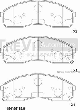 Trevi Automotive PF1181 - Kit de plaquettes de frein, frein à disque cwaw.fr