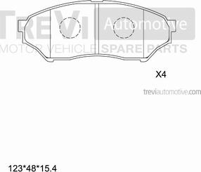 Trevi Automotive PF1182 - Kit de plaquettes de frein, frein à disque cwaw.fr