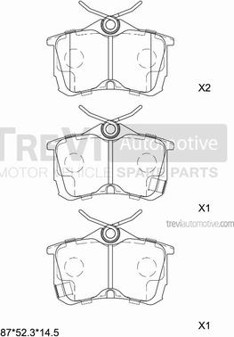 Trevi Automotive PF1139 - Kit de plaquettes de frein, frein à disque cwaw.fr