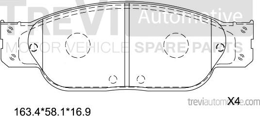 Trevi Automotive PF1130 - Kit de plaquettes de frein, frein à disque cwaw.fr