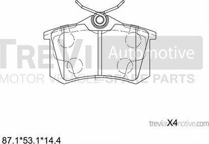 Trevi Automotive PF1132 - Kit de plaquettes de frein, frein à disque cwaw.fr