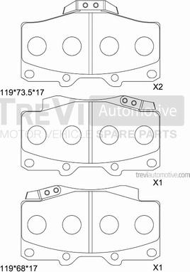 Trevi Automotive PF1137 - Kit de plaquettes de frein, frein à disque cwaw.fr