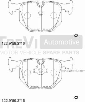 Trevi Automotive PF1129 - Kit de plaquettes de frein, frein à disque cwaw.fr