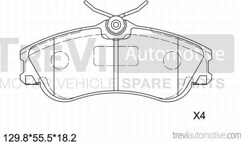 Trevi Automotive PF1126 - Kit de plaquettes de frein, frein à disque cwaw.fr