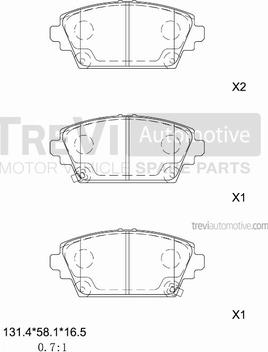 Trevi Automotive PF1176 - Kit de plaquettes de frein, frein à disque cwaw.fr