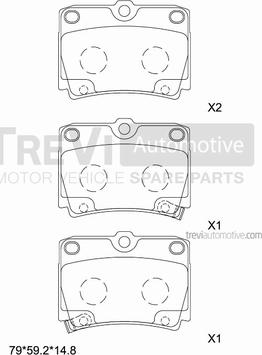 Trevi Automotive PF1170 - Kit de plaquettes de frein, frein à disque cwaw.fr