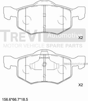 Trevi Automotive PF1171 - Kit de plaquettes de frein, frein à disque cwaw.fr