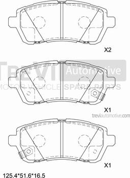 Trevi Automotive PF1390 - Kit de plaquettes de frein, frein à disque cwaw.fr