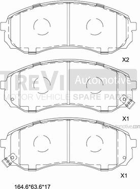 Trevi Automotive PF1393 - Kit de plaquettes de frein, frein à disque cwaw.fr